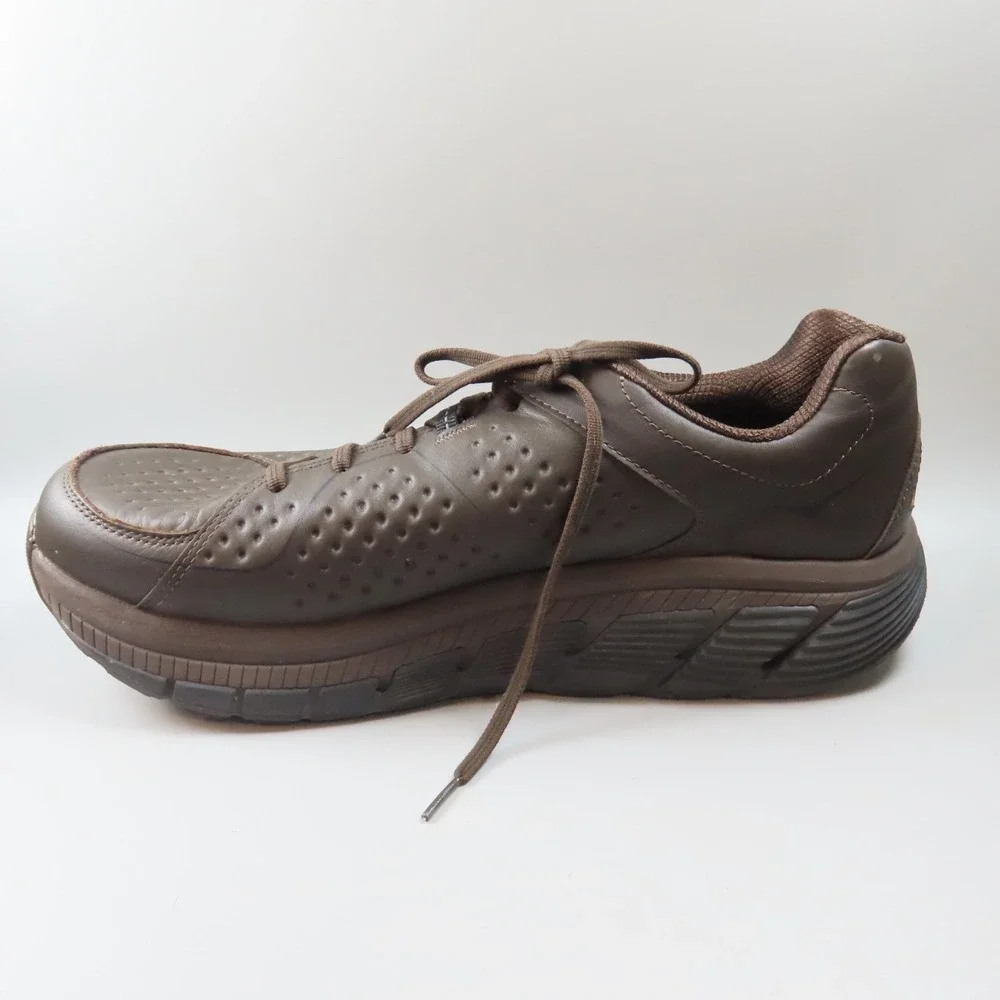 Size 12.5‎ (2E)- Hoka One One Gaviota LTR Wide Brown Leather EUC!